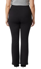 Women's Pull-on Cotton Stretch Bootcut Flare Leggings with a Crossover waistband