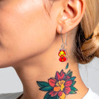 Hot Litle Devil Duck Dangle Earrings by Onyx O